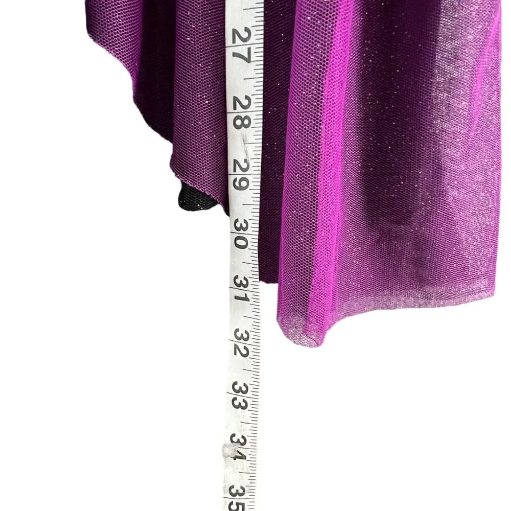 Disney Frozen II Anna Cape Dress Costume L 10-12 Black Purple Halloween Dress Up